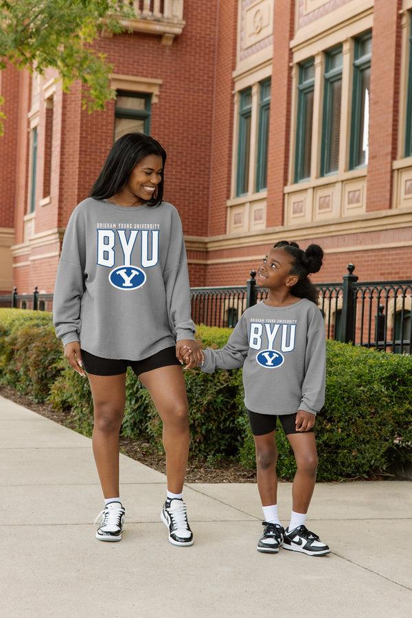 Gameday Couture BYU COUGARS PURE MOTION KIDS VINTAGE WASH CORDED PULLOVER