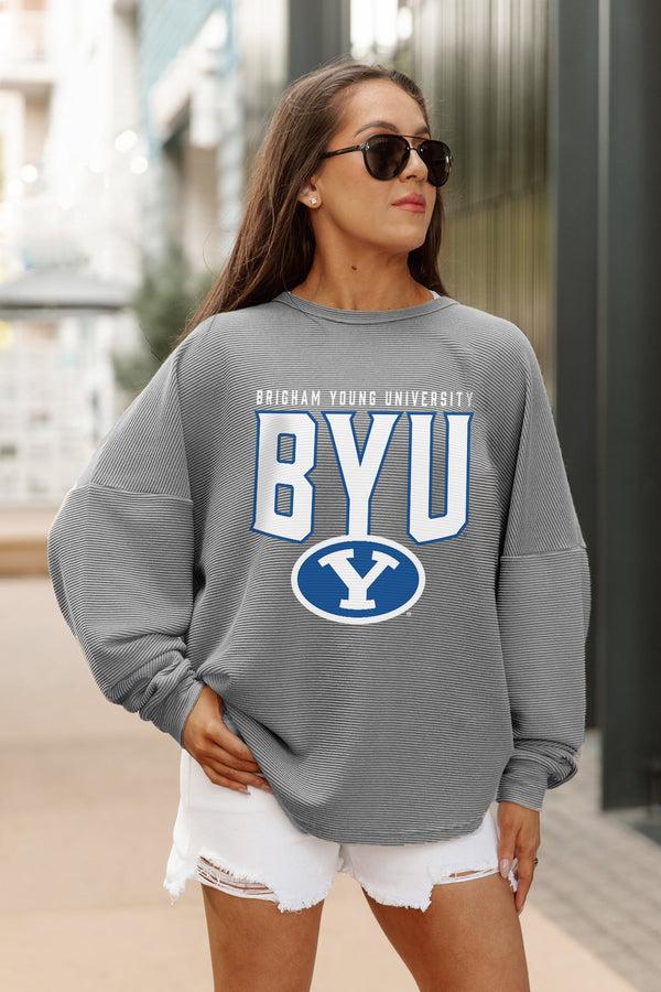 Gameday Couture BYU COUGARS PURE MOTION VINTAGE WASH CORDED PULLOVER