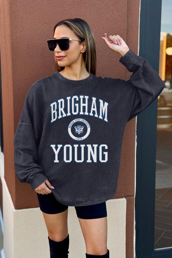 gameday couture BYU COUGARS RELENTLESS VINTAGE WASH CORDED PULLOVER