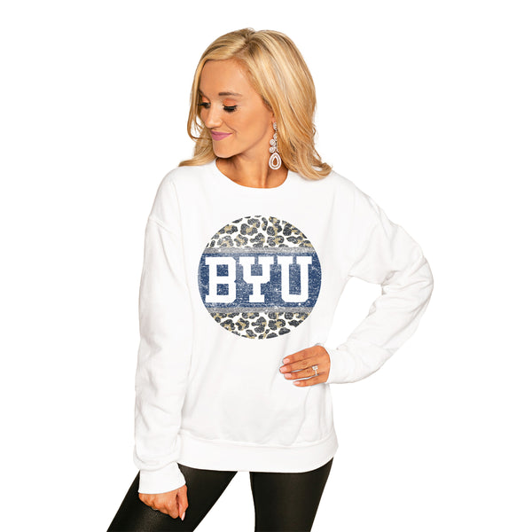gameday couture BYU COUGARS Scoop & Score Crew Sweatshirt