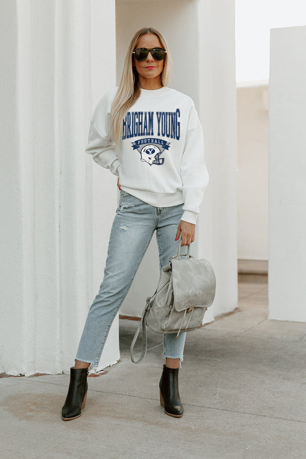 Gameday Couture BYU COUGARS Slow Motion Fleece Crewneck Pullover