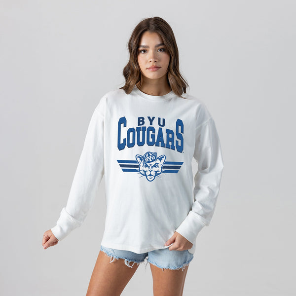 Gameday Couture BYU COUGARS SWIFT STRIKE ESSENTIAL RELAXED FIT LONG SLEEVE TEE