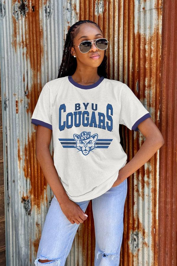 Gameday Couture BYU COUGARS SWIFT STRIKE VINTAGE RINGER TEE