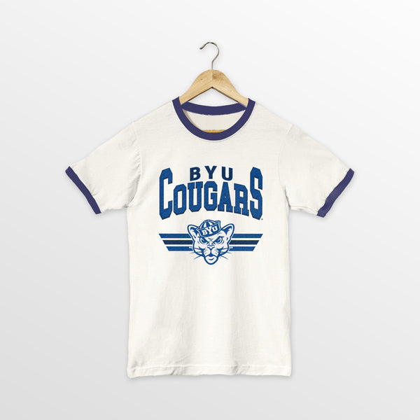 gameday couture BYU COUGARS SWIFT STRIKE VINTAGE RINGER TEE