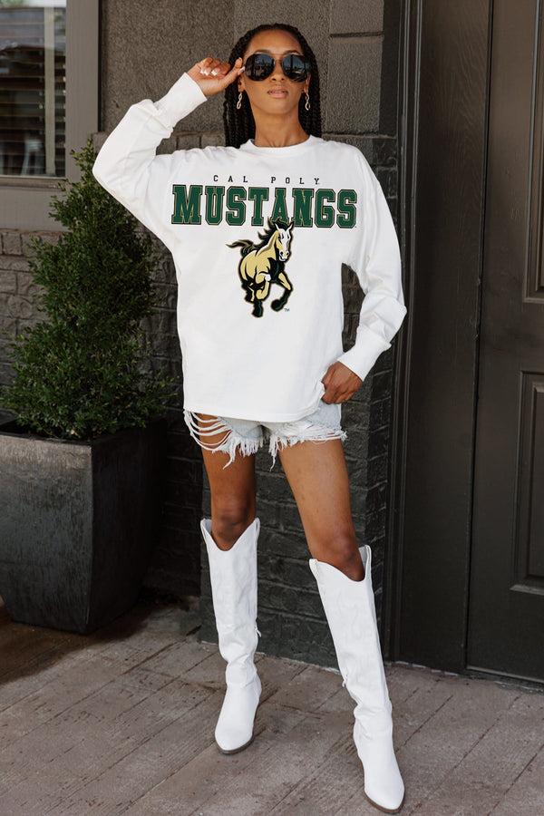 gameday couture CAL POLY MUSTANGS Big Goals Oversized Pullover