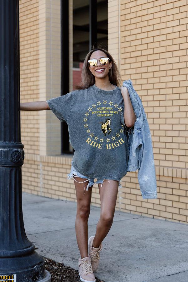 gameday couture CAL POLY MUSTANGS Brightest Star Oversized Crewneck Tee