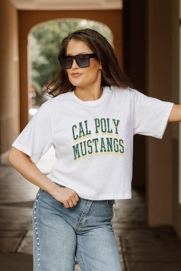 Gameday Couture CAL POLY MUSTANGS Claim To Fame Boxy-Fit Crop Tee