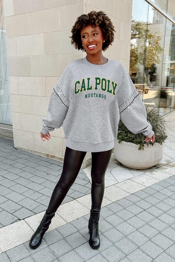 Gameday Couture CAL POLY MUSTANGS Competitive Edge Jewel-Trim Pullover