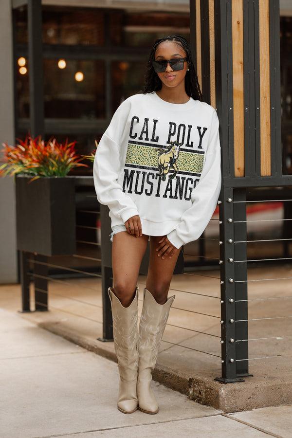 Gameday Couture CAL POLY MUSTANGS Fair Catch Crewneck Pullover
