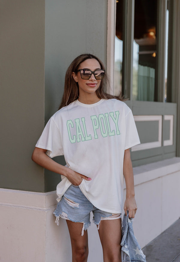 Gameday Couture CAL POLY MUSTANGS Gameday Era Oversized Crewneck Tee
