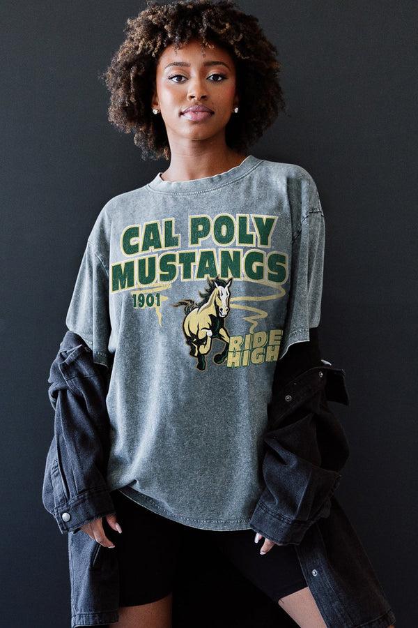 Gameday Couture CAL POLY MUSTANGS Keep The Lead Oversized Tee