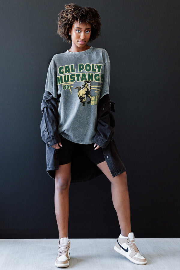Gameday Couture CAL POLY MUSTANGS Keep The Lead Oversized Tee