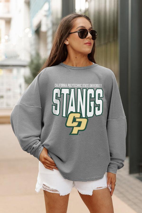 Gameday Couture CAL POLY MUSTANGS PURE MOTION VINTAGE WASH CORDED PULLOVER