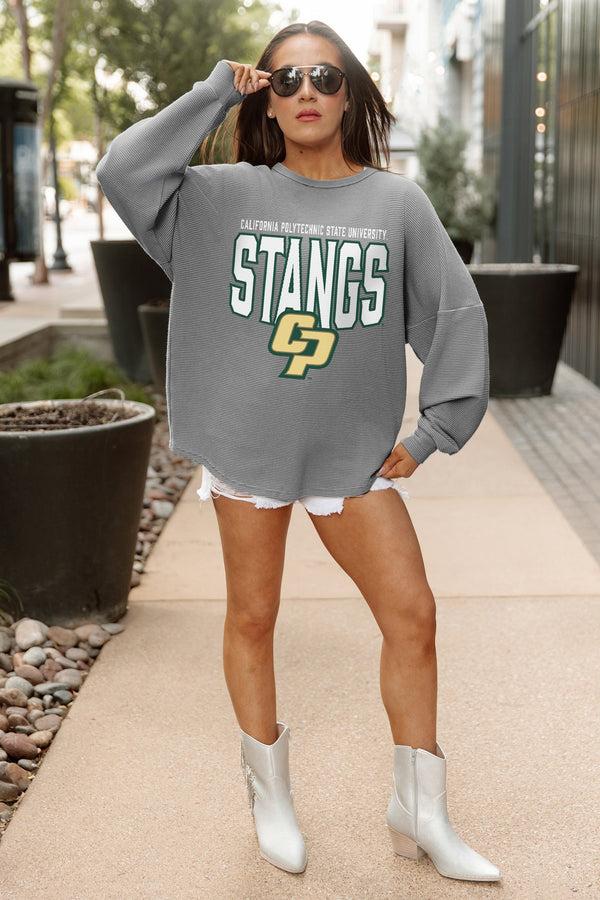 Gameday Couture CAL POLY MUSTANGS PURE MOTION VINTAGE WASH CORDED PULLOVER