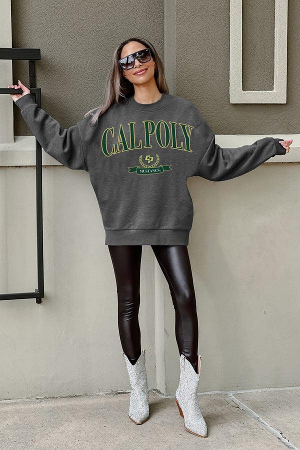 Gameday Couture CAL POLY MUSTANGS Seal The Deal Fleece Crewneck Pullover
