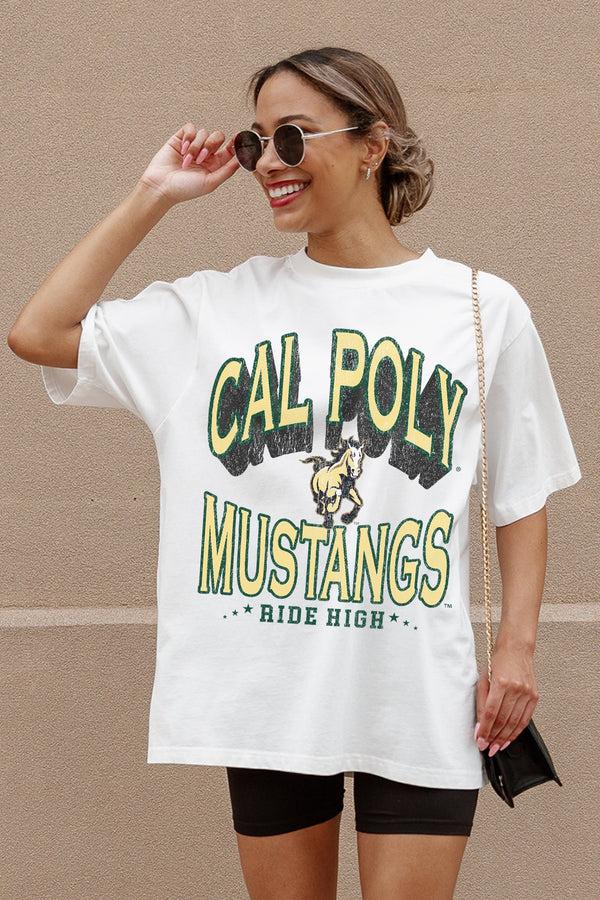 gameday couture CAL POLY MUSTANGS Shakedown Oversized Crewneck Tee