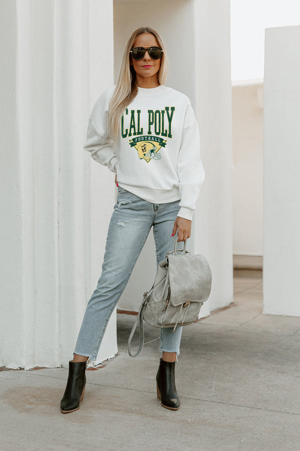 Gameday Couture CAL POLY MUSTANGS Slow Motion Fleece Crewneck Pullover
