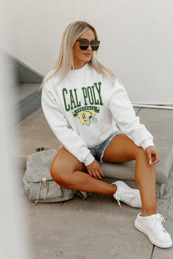 gameday couture CAL POLY MUSTANGS Slow Motion Fleece Crewneck Pullover