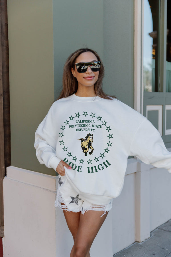 Gameday Couture CAL POLY MUSTANGS Superstar Fleece Crewneck Pullover