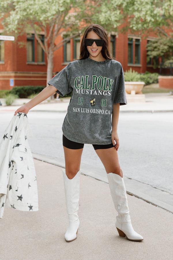 gameday couture CAL POLY MUSTANGS Throwback Oversized Tee