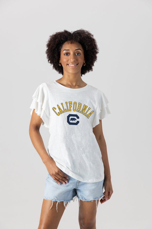 Gameday Couture CALIFORNIA GOLDEN BEARS All In To Win Flutter Crewneck Top
