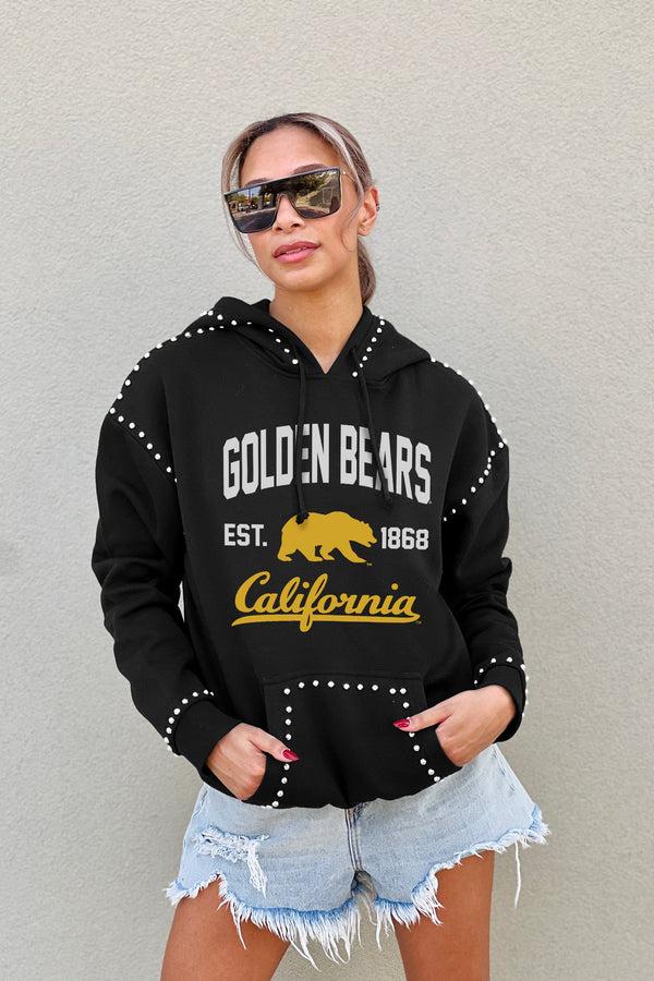 gameday couture CALIFORNIA GOLDEN BEARS Here For It Studded-Detail Fleece Hoodie