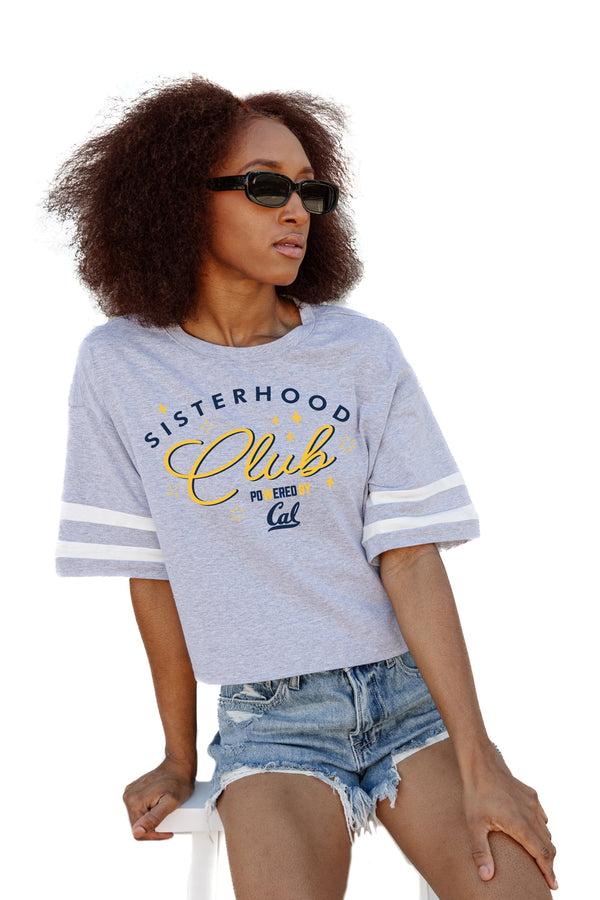Gameday Couture CALIFORNIA GOLDEN BEARS Sisterhood Club Drop-Shoulder Mid-Crop Tee