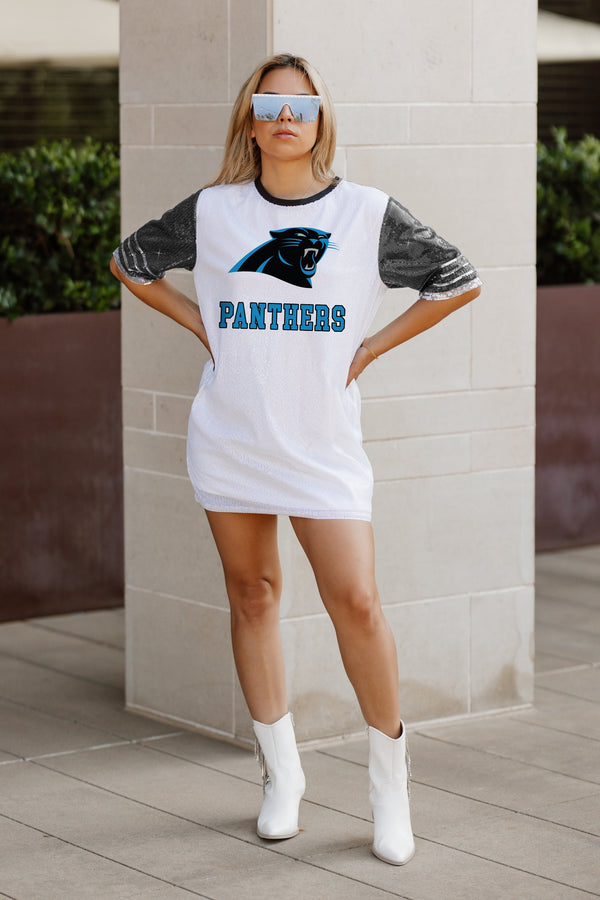 Gameday Couture CAROLINA PANTHERS Bling It Sequined Jersey Dress