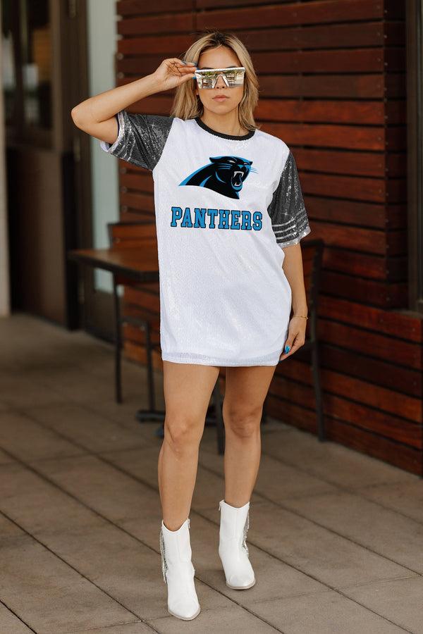Gameday Couture CAROLINA PANTHERS Bling It Sequined Jersey Dress