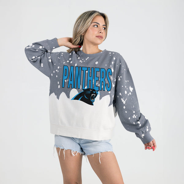 Gameday Couture CAROLINA PANTHERS CASUAL FAN LONG-SLEEVE FRENCH TERRY PULLOVER