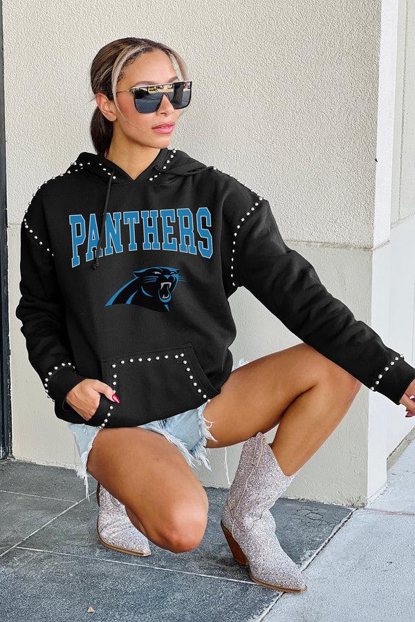 Gameday Couture CAROLINA PANTHERS Catch The Vibe Studded-Detail Hoodie