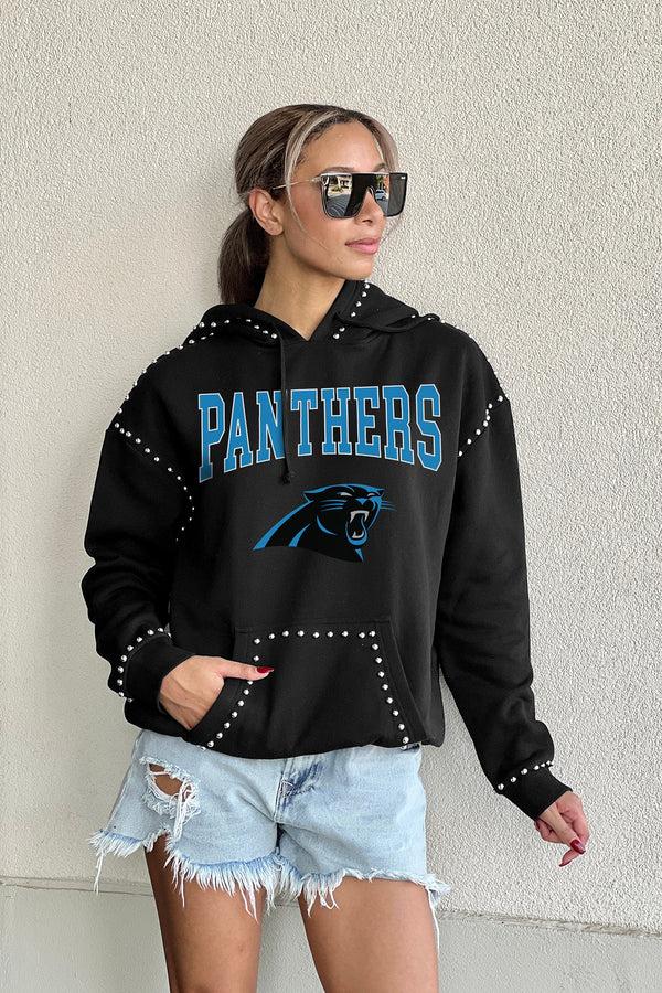 Gameday Couture CAROLINA PANTHERS Catch The Vibe Studded-Detail Hoodie