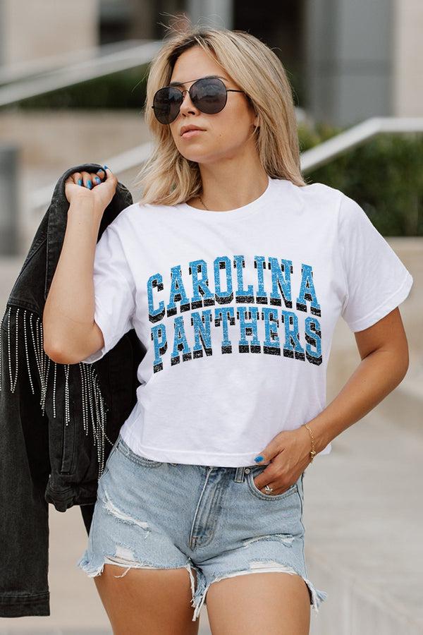 Gameday Couture CAROLINA PANTHERS Claim To Fame Boxy-Fit Crop Tee