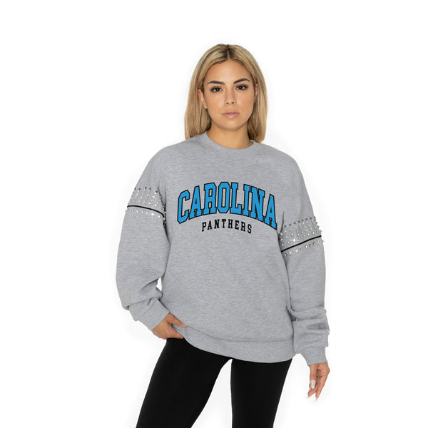 Gameday Couture CAROLINA PANTHERS Competitive Edge Jewel-Trim Pullover