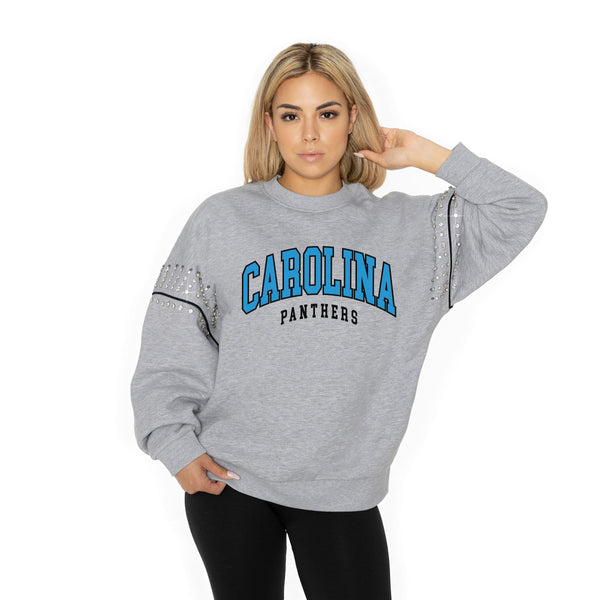 gameday couture CAROLINA PANTHERS Competitive Edge Jewel-Trim Pullover
