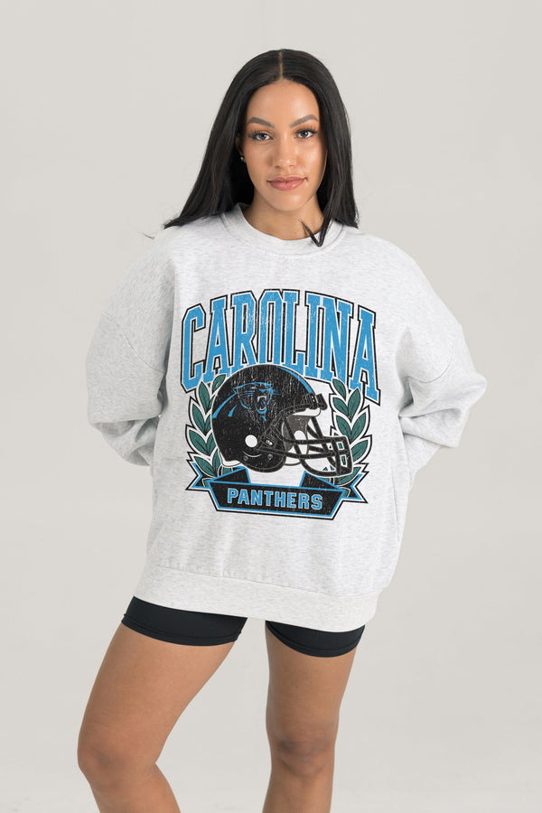 Gameday Couture CAROLINA PANTHERS Heritage Fleece Crewneck Pullover