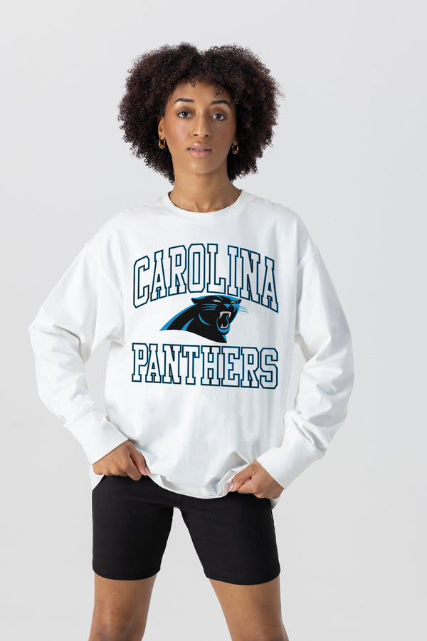 Gameday Couture CAROLINA PANTHERS Mind Games Oversized Long-Sleeve Tee