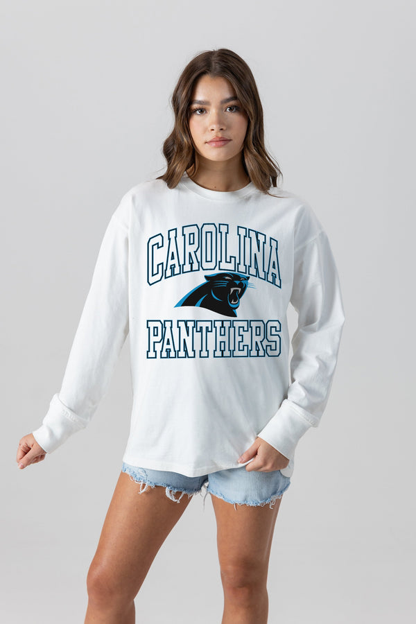 Gameday Couture CAROLINA PANTHERS Mind Games Oversized Long-Sleeve Tee