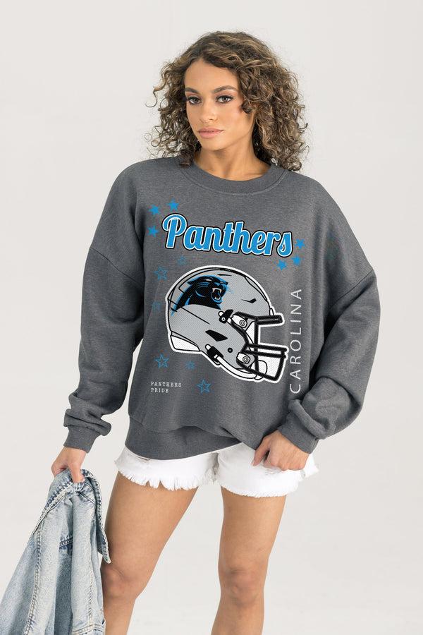 gameday couture CAROLINA PANTHERS Ready To Rumble Fleece Crewneck Pullover