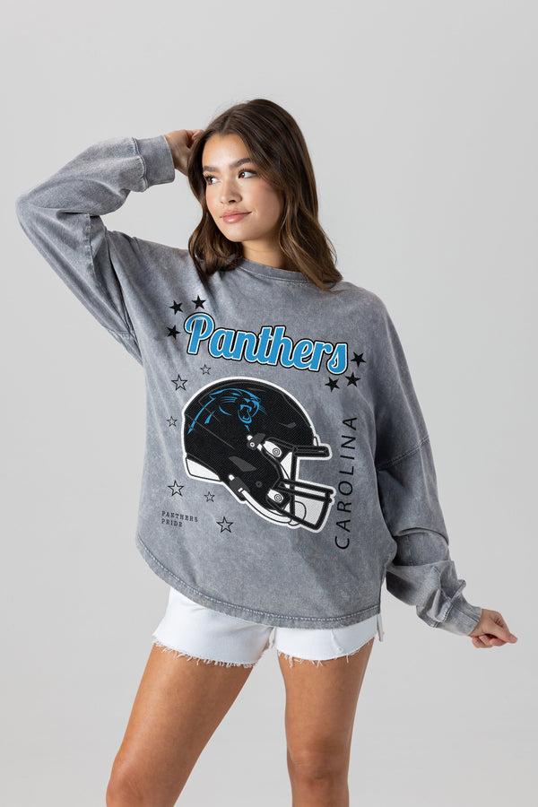Gameday Couture CAROLINA PANTHERS Starbound Oversized Long-Sleeve Tee