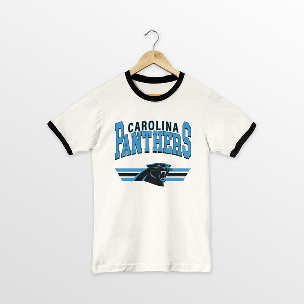 gameday couture CAROLINA PANTHERS SWIFT STRIKE VINTAGE RINGER TEE