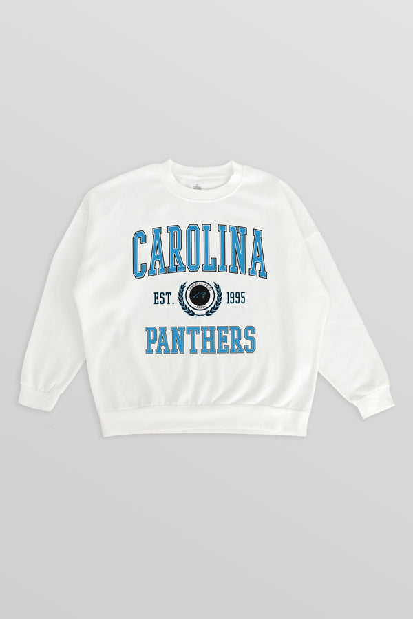 Gameday Couture CAROLINA PANTHERS Timeless Triumph Fleece Crewneck Pullover