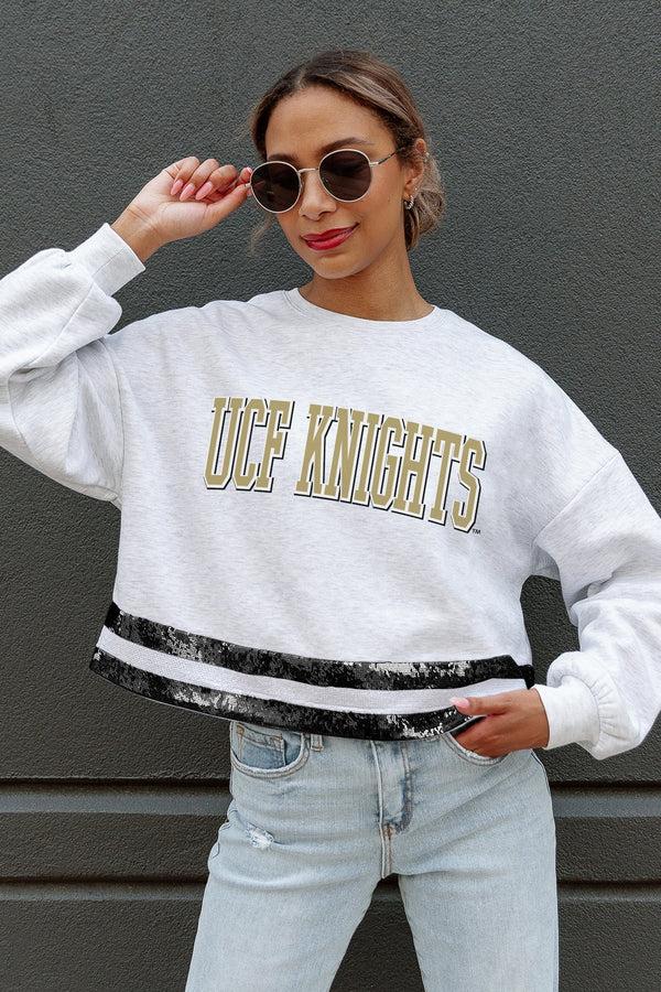 Gameday Couture CENTRAL FLORIDA KNIGHTS Pass The Shine Sequin Trim Mid-Crop Sweatshirt
