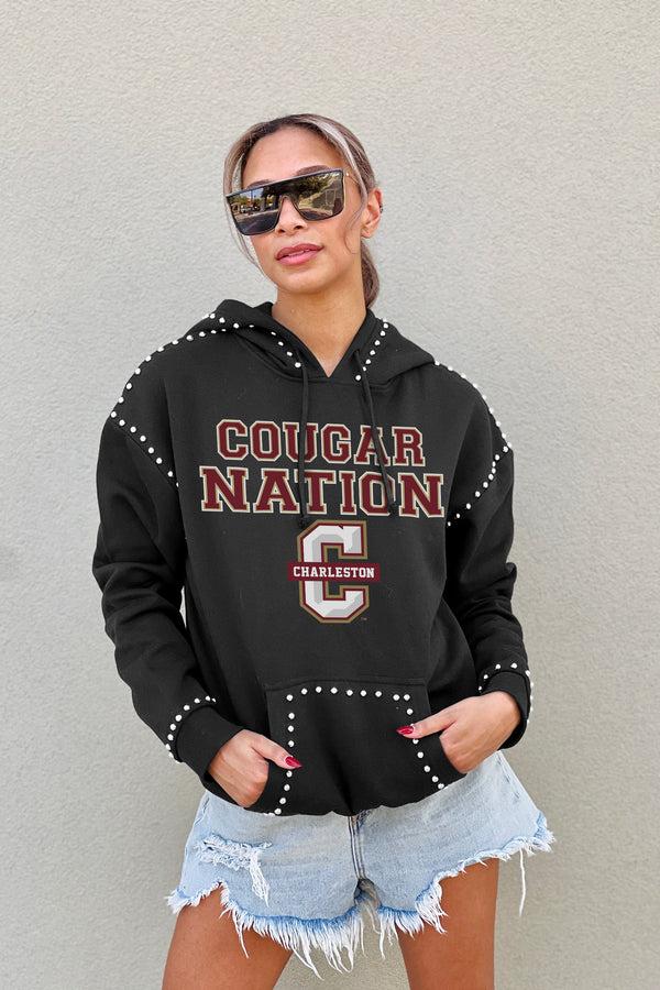 Gameday Couture CHARLESTON COUGARS Belle Of The Ball Studded Fleece Hoodie