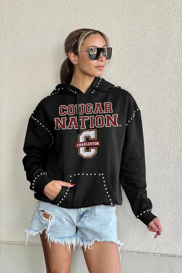 Gameday Couture CHARLESTON COUGARS Belle Of The Ball Studded Fleece Hoodie