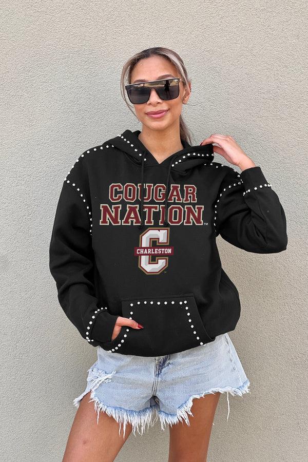 Gameday Couture CHARLESTON COUGARS Belle Of The Ball Studded Fleece Hoodie