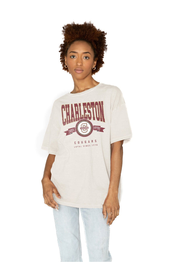 gameday couture CHARLESTON COUGARS Get Goin' Oversized Crew Neck Tee