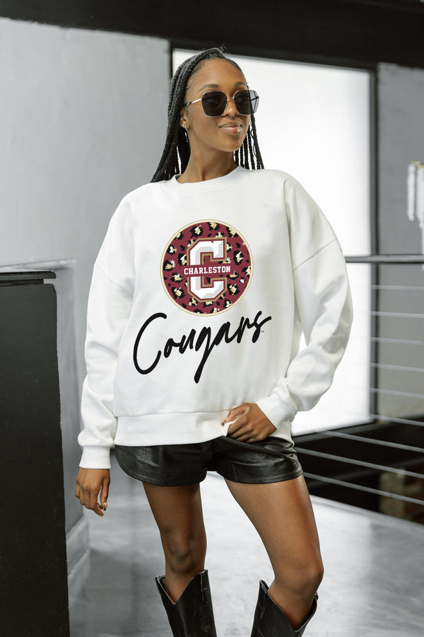 Gameday Couture CHARLESTON COUGARS WILD BREAKTHROUGH PREMIUM FLEECE CREWNECK PULLOVER