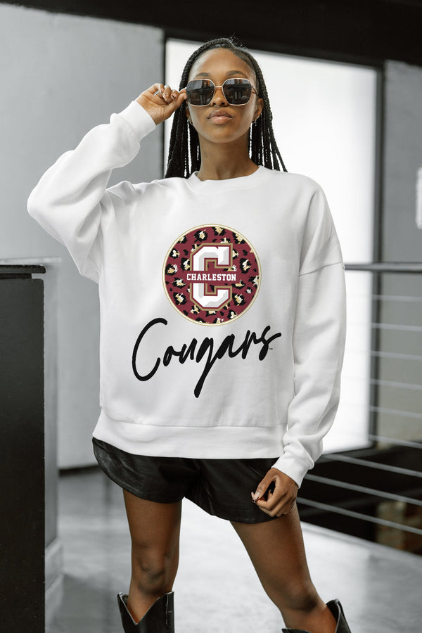 Gameday Couture CHARLESTON COUGARS WILD BREAKTHROUGH PREMIUM FLEECE CREWNECK PULLOVER