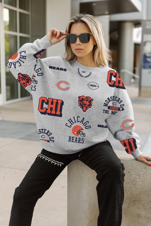 Gameday Couture CHICAGO BEARS ALWAYS ON REPEAT PREMIUM FLEECE CREW SWEATSHIRT
